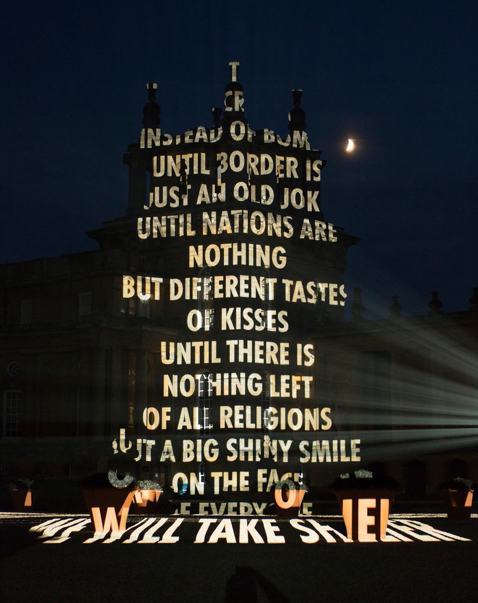 ART2030org's tweet photo. #ThisWeeksFavourite: “On War” (2017), Jenny Holzer at @BlenheimPalace
#ART2030 #ArtforGlobalGoals #Goal16 https://t.co/T9J4otYIPT
