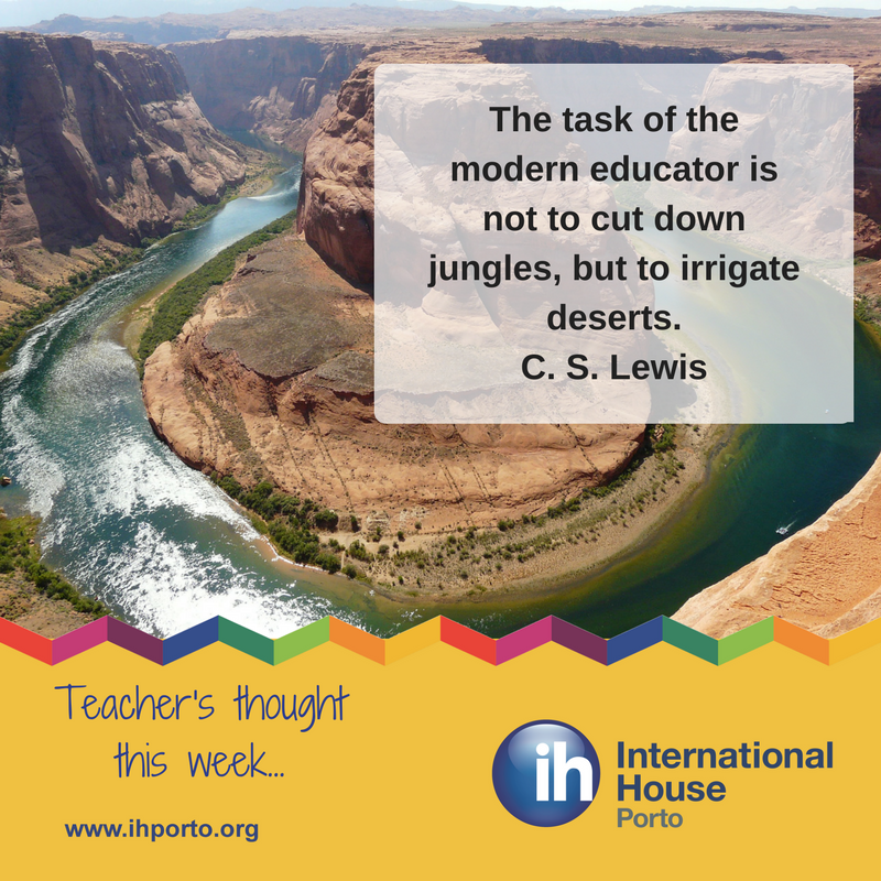 IH_Porto's tweet photo. Our thought for the week. Have a good one!
#teacherthoughts https://t.co/2kqGO95dGm