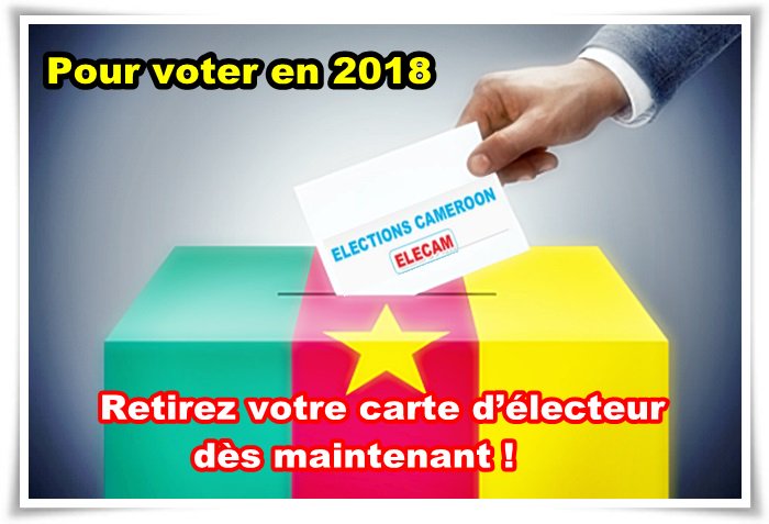 ElectionsetVous's tweet photo. Parce que voter c’est décider de son avenir et de l’avenir de son pays : allons retirer nos cartes d’électeur ! #ElecametVous #Cameroun https://t.co/lyEQ8WzIYX