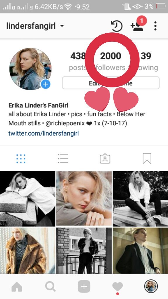OHMYGOD!! I AM OVERWHELMED!!! THANK YOU TO EVERYONE WHO FOLLOWS ME. I LOVE YOU ALL 💚😭😭😭 THANK YOU @ErikaLinder FOR INSPIRING A LOT OF PEOPLE
