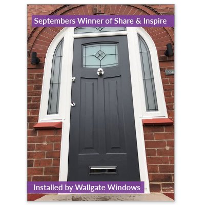 rockdoorltd's tweet image. Our winner for September’s Share &amp;amp; Inspire is this beautiful Anthracite Grey Newark with Bespoke shaped frames! Fitted by @wallgatewindows