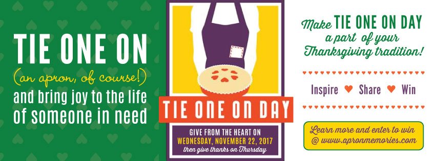 TieOneOnDay's tweet photo. Enter the TIE ONE ON DAY Giveaway ! Click the link and leave a comment. That's it ! https://t.co/UbRUodvqum  #TieOneOnDay #ApronMemories https://t.co/y9BfLjcapS