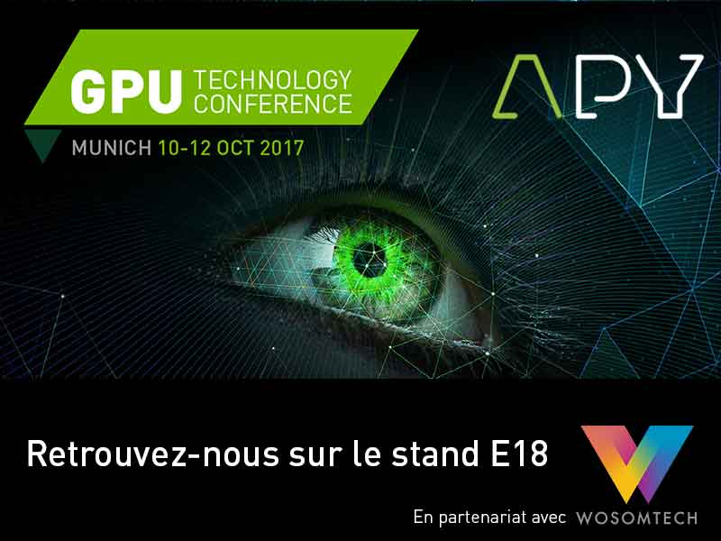 ApyEurope's tweet photo. Rdv avec notre équipe commerciale à #GTC17EU et découvrez la démo deeplearning de #Wosomtech sur station #Apy
#Deeplearning #NPN #GPUAddict https://t.co/cPknwNyn7Y