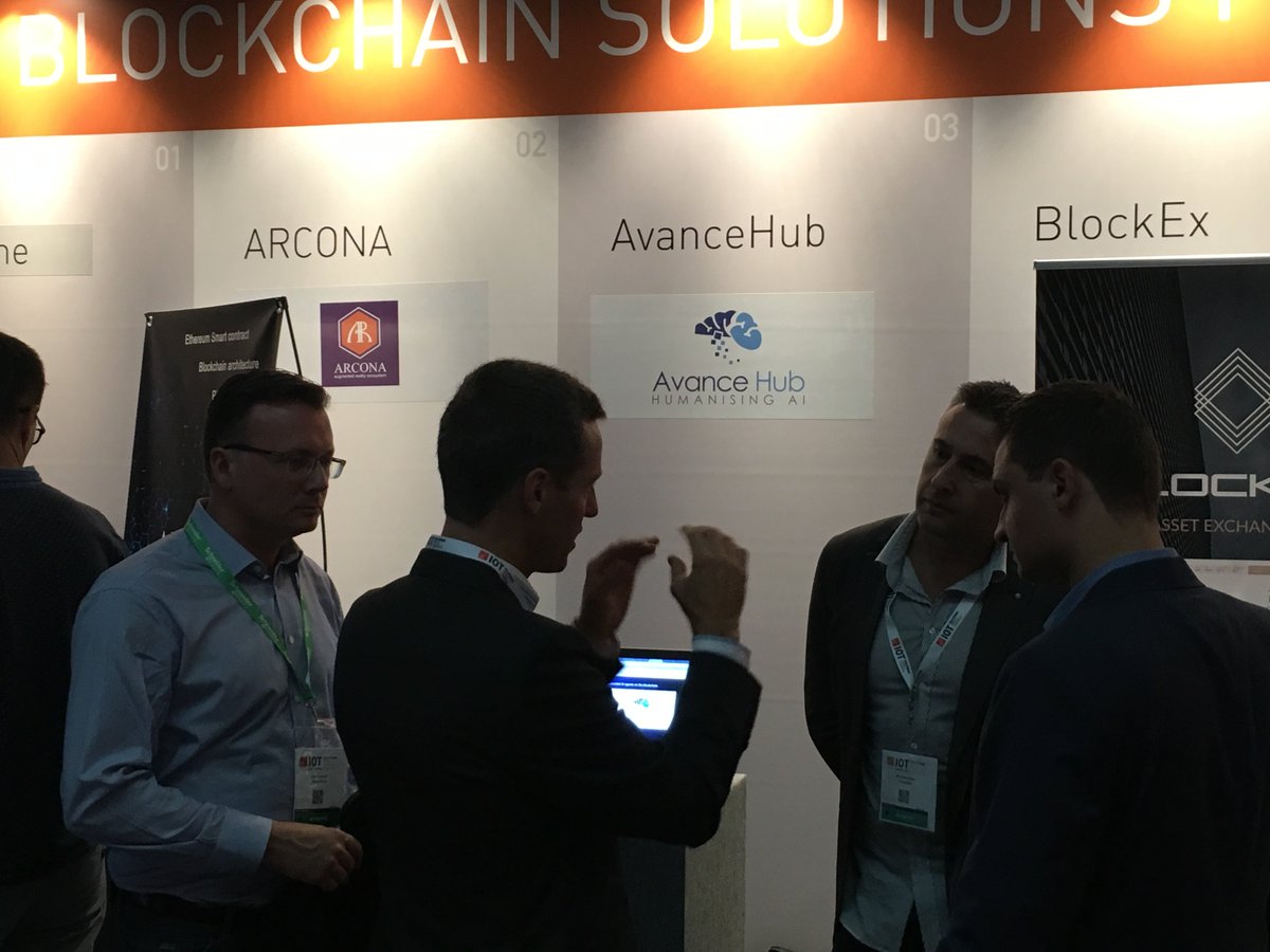 Avancehub's tweet photo. Lots of interest in @avancehub at #iotswc17 ICO village say hello stand 03 and find out how we are humanising AI https://t.co/1ojGkUVQXH