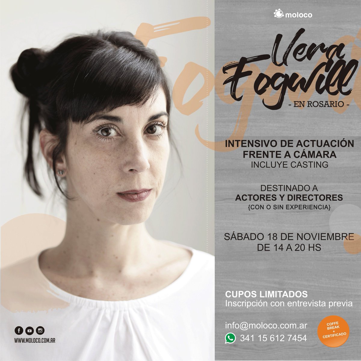 hellomoloco's tweet photo. INSCRIPCIÓN ABIERTA!!
#VeraFogwill en #Moloco 🔥
Intensivo de actuación frente a cámara - Incluye casting
info@moloco.com.ar https://t.co/AzBYjDhx4d
