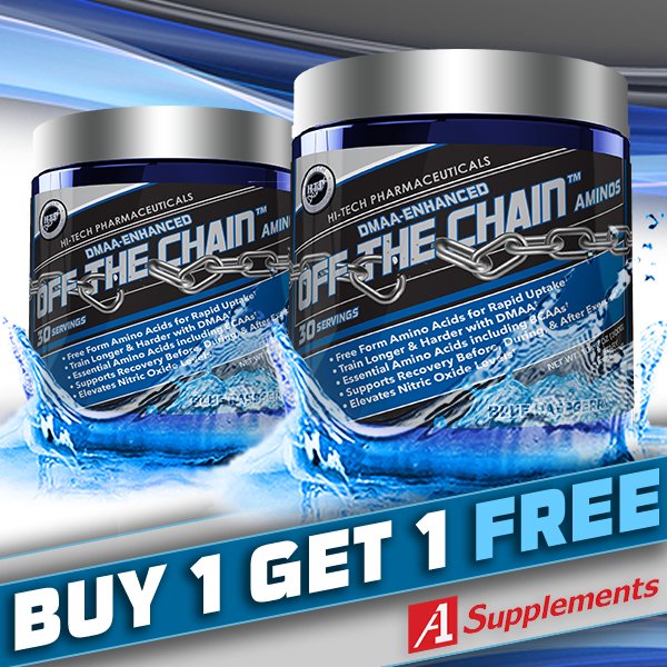 For a limited time only, @a1supplementsco is giving you Buy 1, Get 1 FREE on #OffTheChain!! Just visit, ow.ly/ZXN630fBI3W to order!!