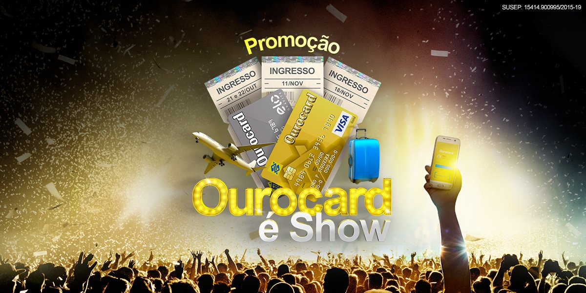 Use seu Cartão Ourocard e concorra a ingressos e viagens com todas as despesas pagas. goo.gl/cdKSHT #maisquedigital