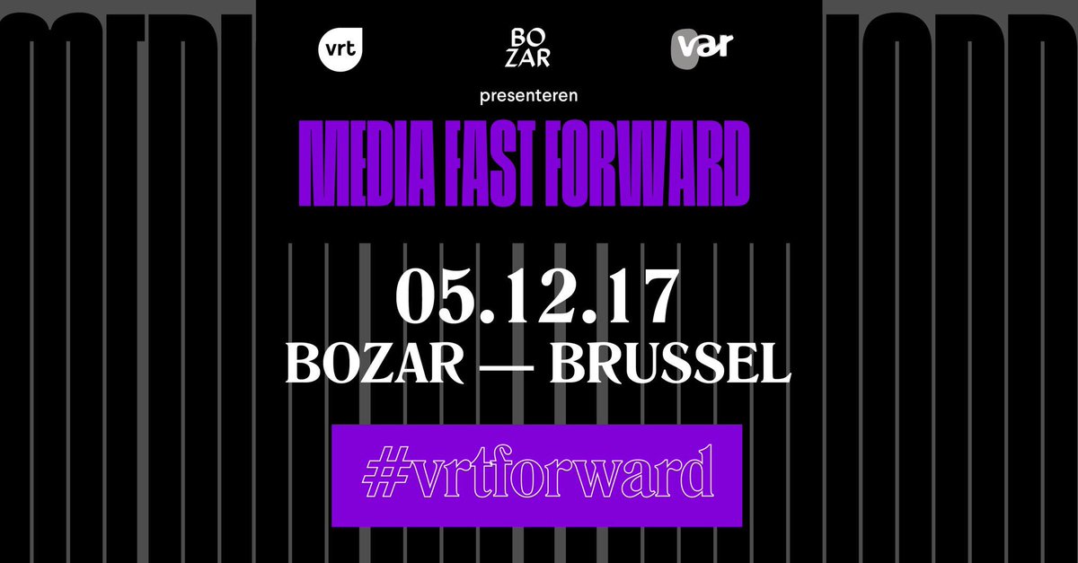 dieboen's tweet photo. Time to save the date! 5 december vieren we de 5e Media Fast Forward met een feesteditie @BOZARbrussels! #vrtforward https://t.co/877p6nqYIr