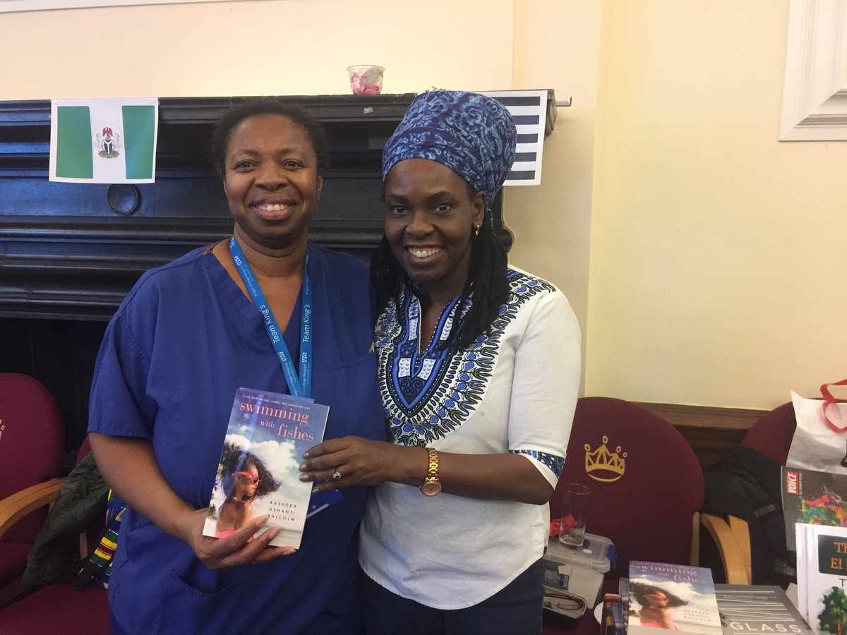 Met author Rasheda Ashanti Malcolm <a href="/WildeWIN/">WILDE WIN</a> <a href="/KingsCollegeNHS/">King's College NHS</a> #KingsBHM - with her 1st book "Swimming with Fishes"