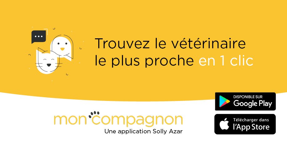 Du nouveau pour les propriétaires de chiens ou chats : la géolocalisation des vétérinaires grâce à Mon Compagnon bit.ly/2xdXavW