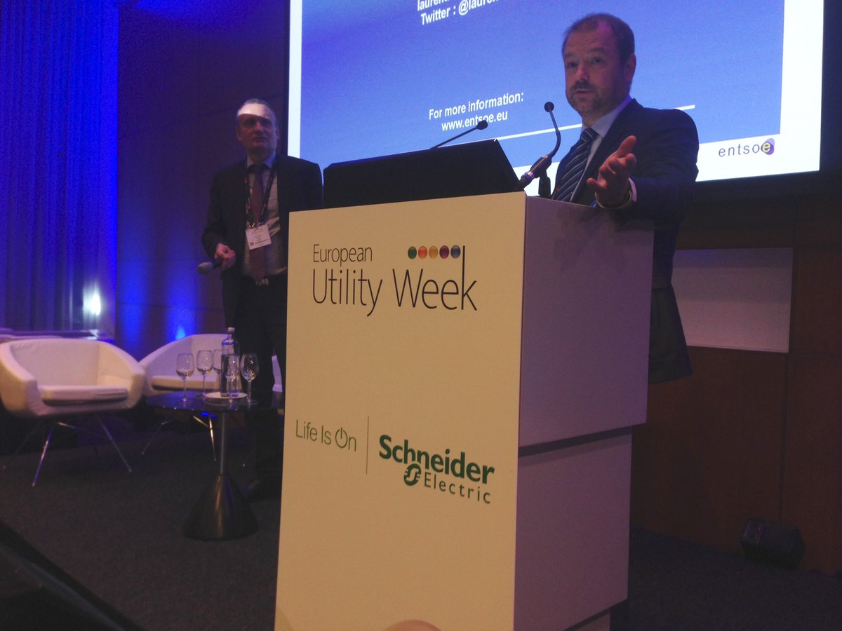 Enlit_Europe's tweet photo. Happening now: @laurentschmitt sharing @ENTSO_E view on Clean Energy Package #EUW17 Summit https://t.co/Rc6cAUZJOH