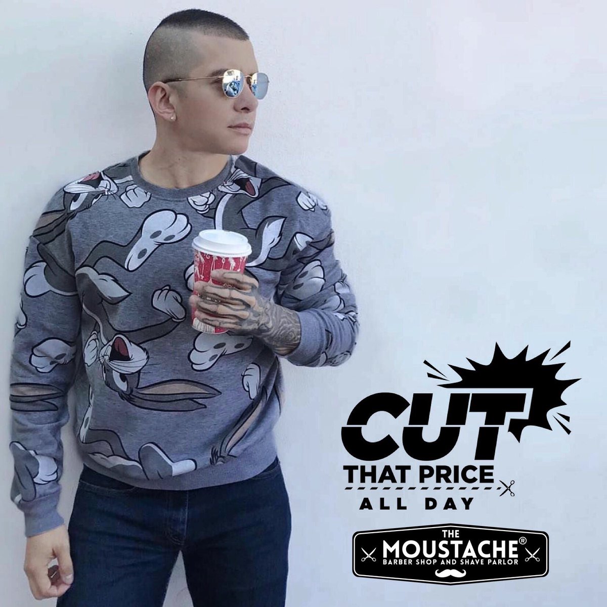 TheMoustachesv's tweet photo. 📢💈Hoy es Martes!!! Día de 💸CUT THAT PRICE todo el día💸 Precio de Promoción $6.00💈📢
⚠️*Promoción aplica con pagos en efectivo⚠️
#CutThatPrice https://t.co/9hHfZUXp43