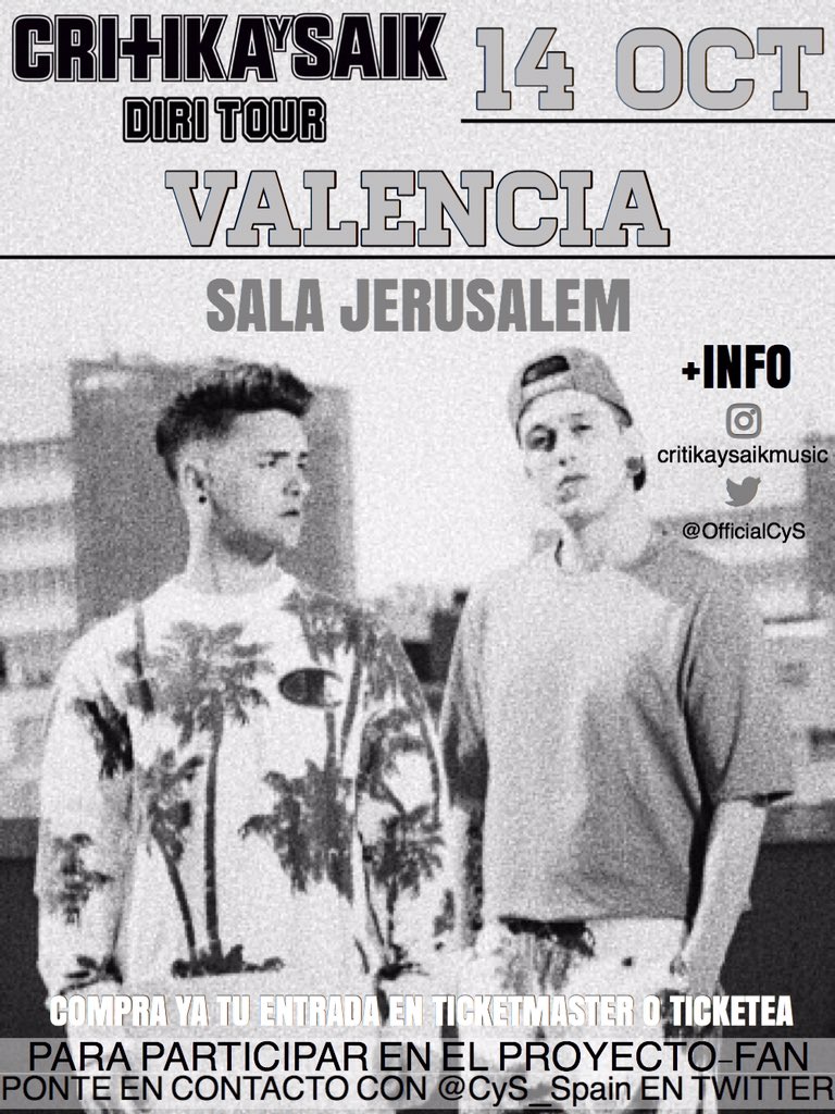 CyS_Spain's tweet photo. ⚠️ ¿VAS AL #DIRITOUR EN VALENCIA Y QUIERES PARTICIPAR EN EL PROYECTO-FAN QUE ESTAMOS ORGANIZANDO? ⚠️ https://t.co/XyTnUaDzh9