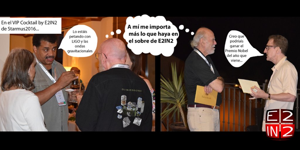 e2in2's tweet photo. Y un #TBT a #E2INCanarias y al cocktail que patrocinamos en #Starmus2016 😂😂 https://t.co/qgq1QxZmSv