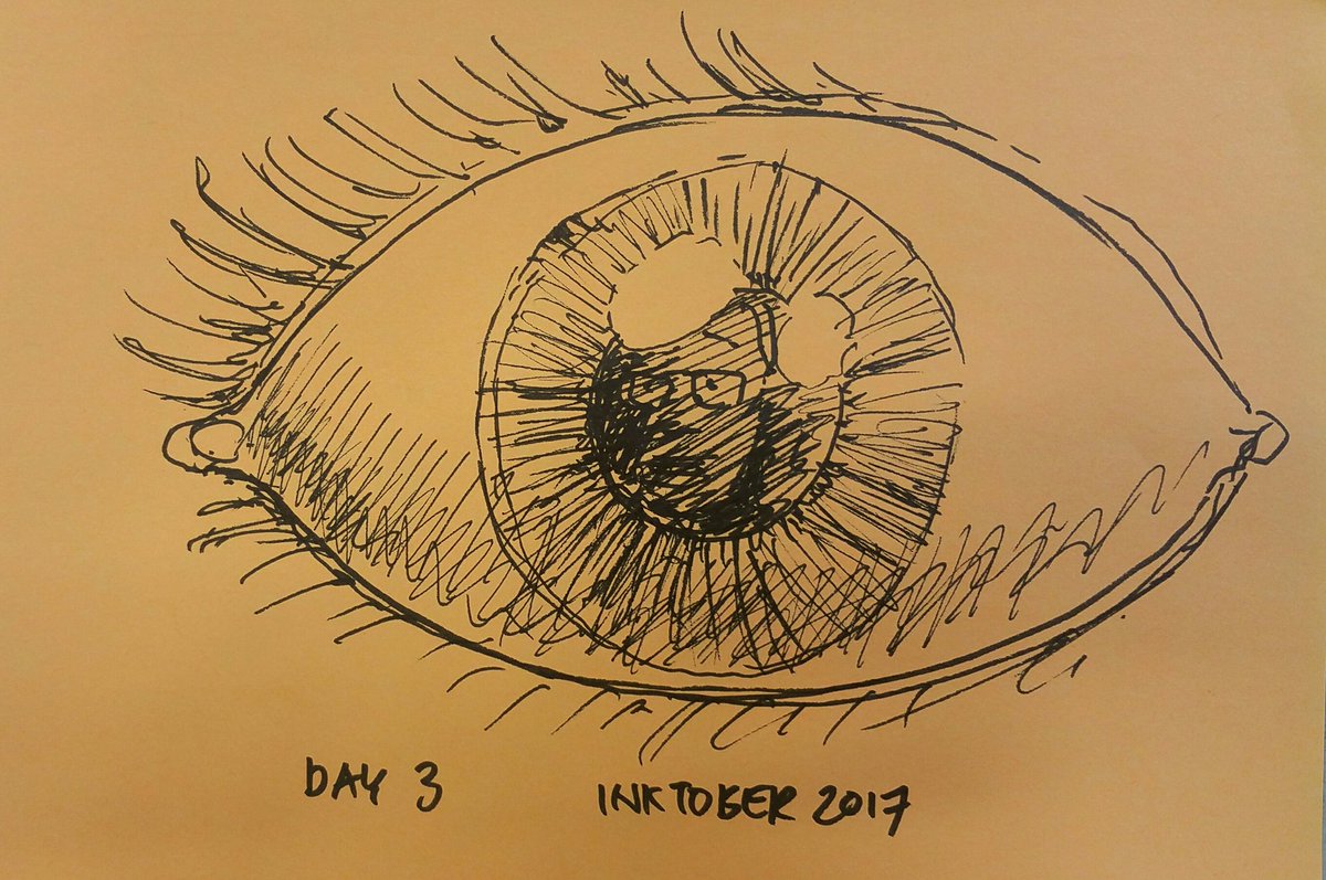 #inktober2017 number 3.... today pentel signpen on post-it