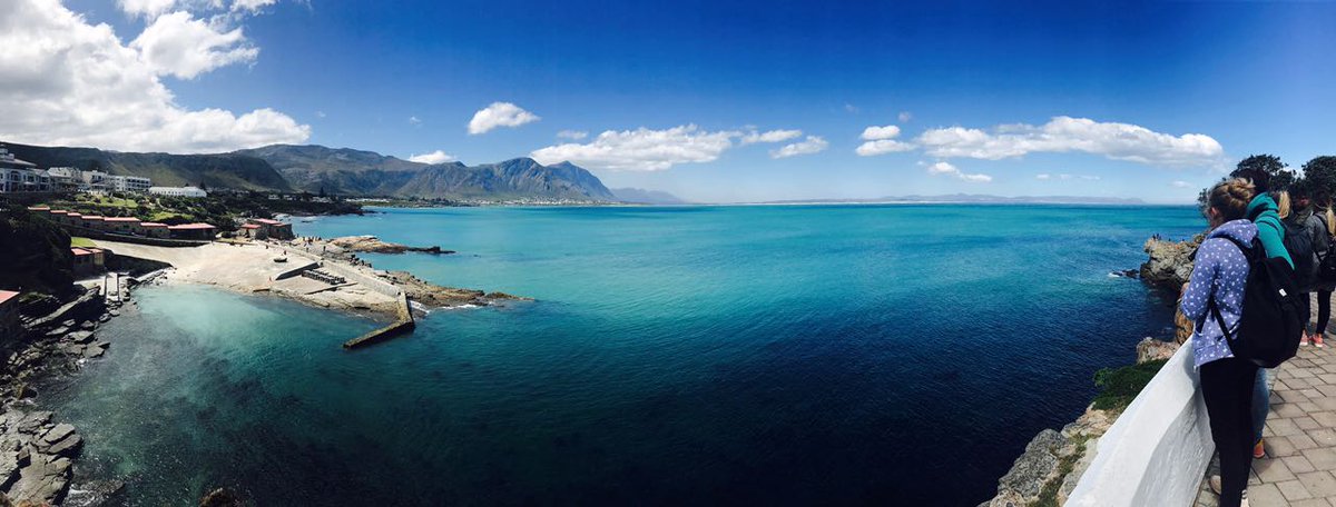BurgundyHer's tweet photo. Today the ocean was the bluest of blues, making for excellent whale watching from our deck! #Hermanus https://t.co/olNsWsBZSv