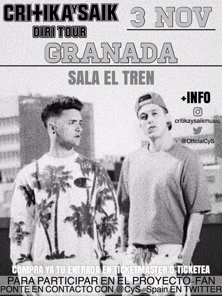 CyS_Spain's tweet photo. ⚠️ ¿VAS AL #DIRITOUR EN GRANADA Y QUIERES PARTICIPAR EN EL PROYECTO-FAN QUE ESTAMOS ORGANIZANDO? ⚠️ https://t.co/mq6VyxzzzY