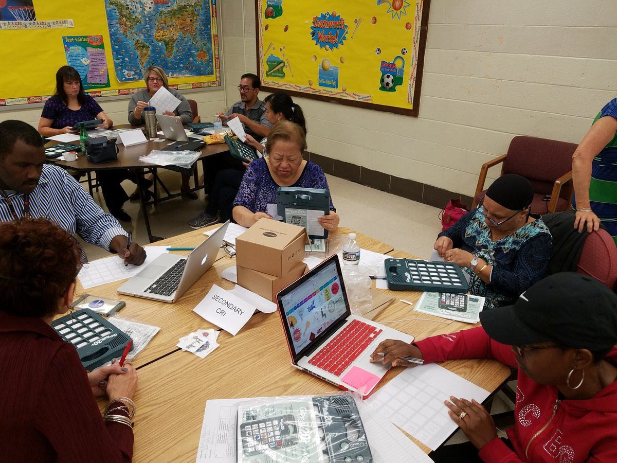 pgcpsAT's tweet photo. October is #AACawarenessmonth --and @pgcps Special Educators are getting some hands-on practice for implementing #augcomm in their classrooms using the devices in their Access Toolkits! https://t.co/pi5xAjJTl2