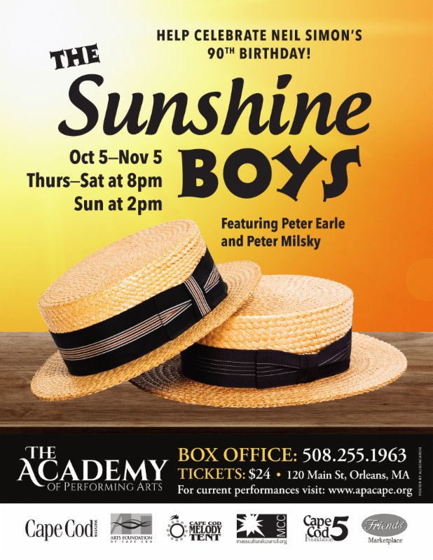 apacape's tweet image. The Sunshine Boys Opens Thursday! conta.cc/2ymeAeH