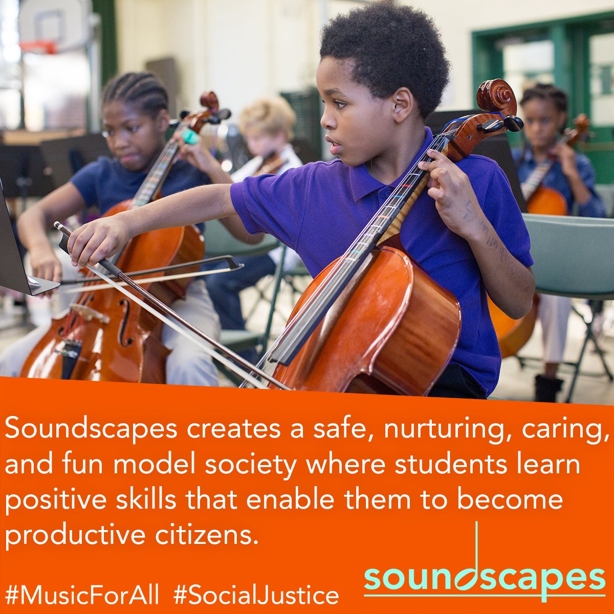 Learn more about Soundscapes ---> ow.ly/70fE30ez5nd #Soundscapes #SocialJustice #MusicForAll #ElSistemaUSA