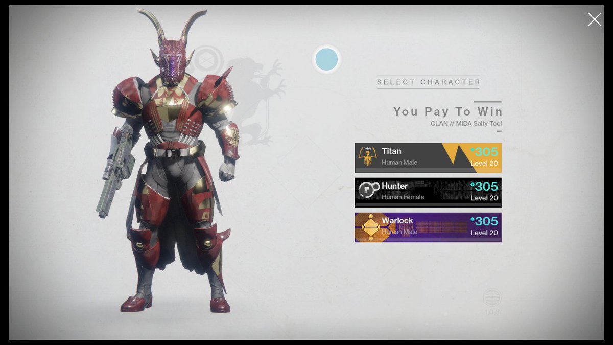 YouPayToWin's tweet photo. 305 x3 club completed ✅ #Destiny #Destiny2 https://t.co/JoLcyNf9X7