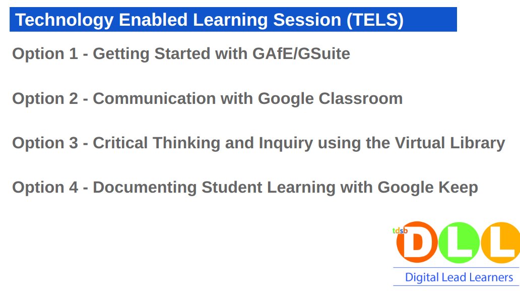 Tall_teacher's tweet photo. Coming soon to a @tdsb learning network near you - technology enabled learning sessions for teachers - check K2L soon! #tdsbdll @LC3_TDSB https://t.co/utlTNFk4JL