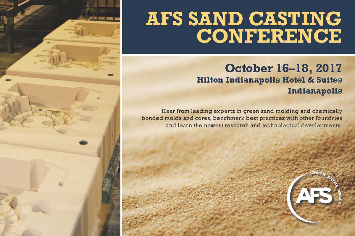 Have you registered for the AFS Sand Casting Conference yet? It's right around the corner! Don't miss out.
hub.afsinc.org/nc__Event?id=a…