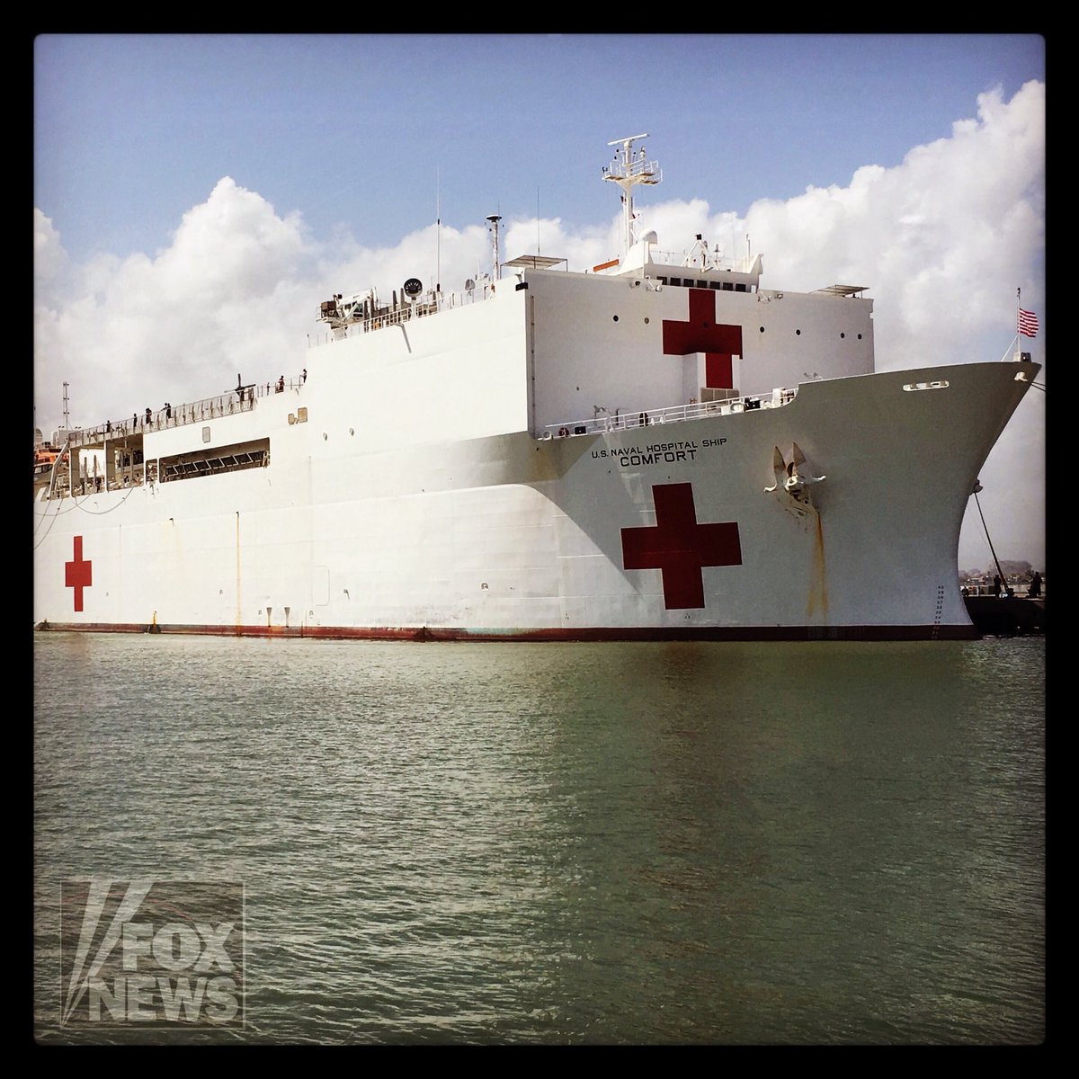 The #USComfort has arrived in #SanJuan. <a href="/FoxNews/">Fox News</a> bit.ly/2yFV0pS