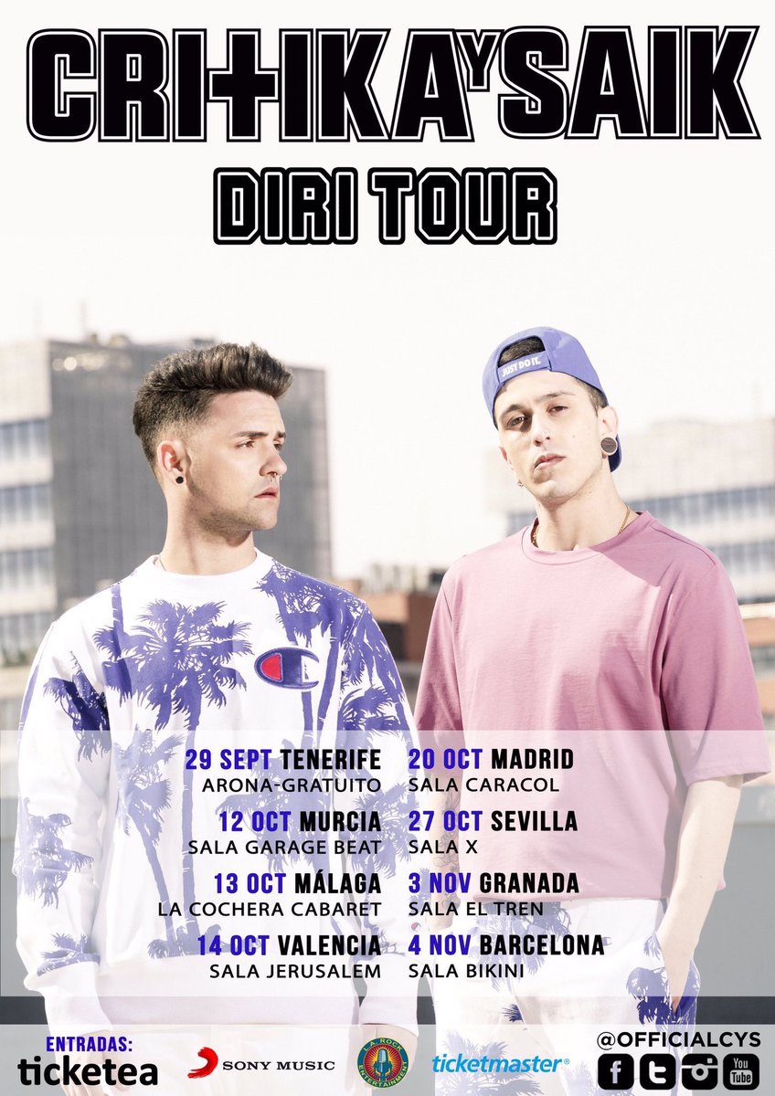 AndreaPgMitimi's tweet photo. 🎫 Compras tus entradas para la Gira #DIRITour de CyS en: 
🔸 Ticketmaster --> https://t.co/WPi8f4q6c4
🔸 Ticketea --> https://t.co/wSCEcYH3ES https://t.co/xwRoHGWcfc