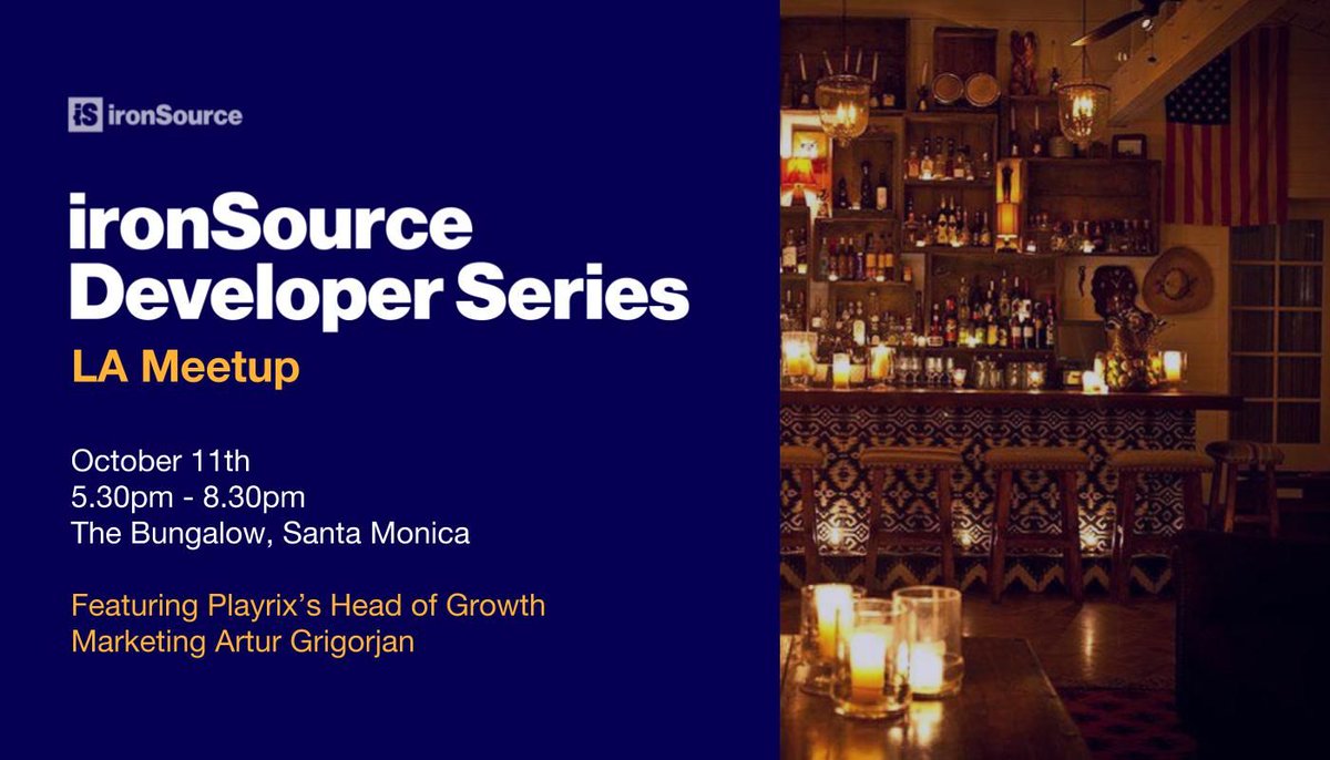 ironSource's tweet image. Calling #LA #developers! @playrix&apos;s Head of Mkting Growth joins #DeveloperSeries next week on winning #UA buff.ly/2xd8QiD