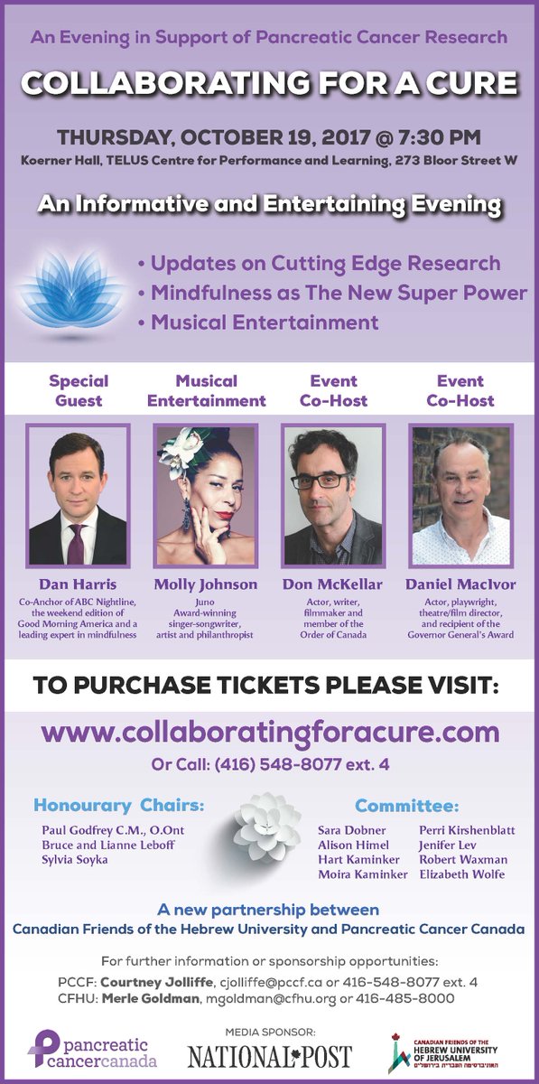 CdnFriendsHU's tweet photo. Join us Oct 19th 7:30pm for an evening in support of groundbreaking Pancreatic Cancer Research w/ @PanCancerCanada https://t.co/I4v2vIAv4j https://t.co/f53HjaN01T