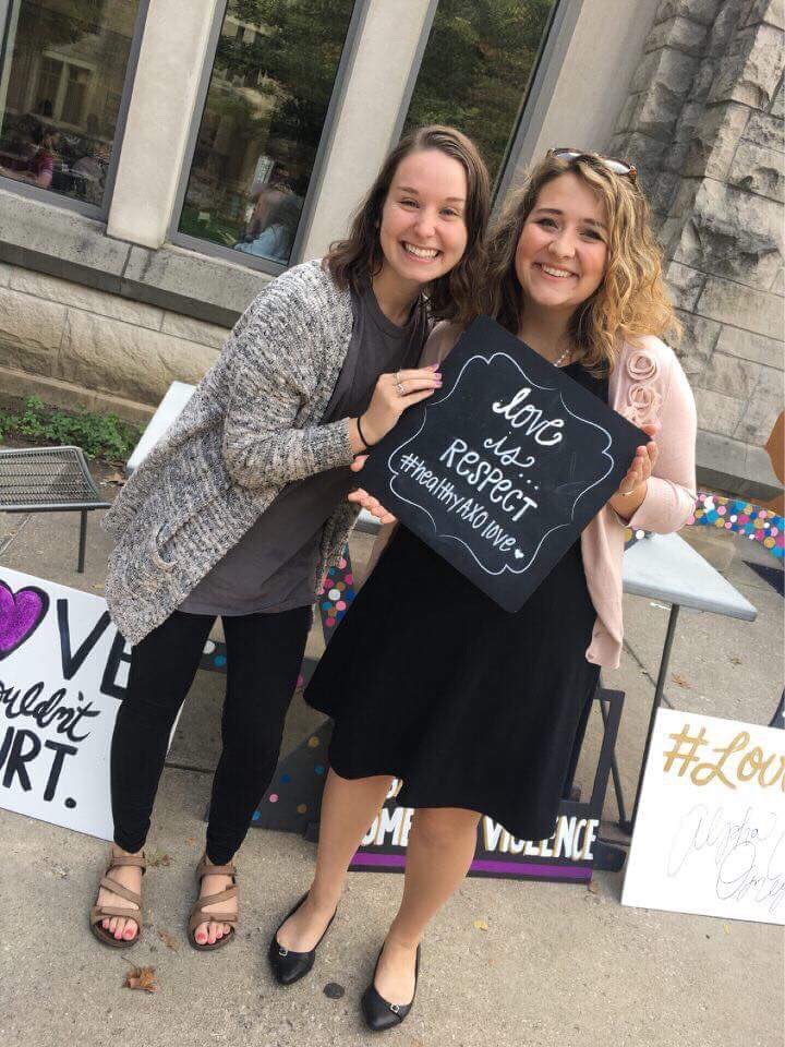 kaceyshriner317's tweet photo. So fun to visit my @butleraxo sisters today to sign the No More pledge. Thanks ladies for talking about healthy relationships on campus! https://t.co/fYpUYXDMmp