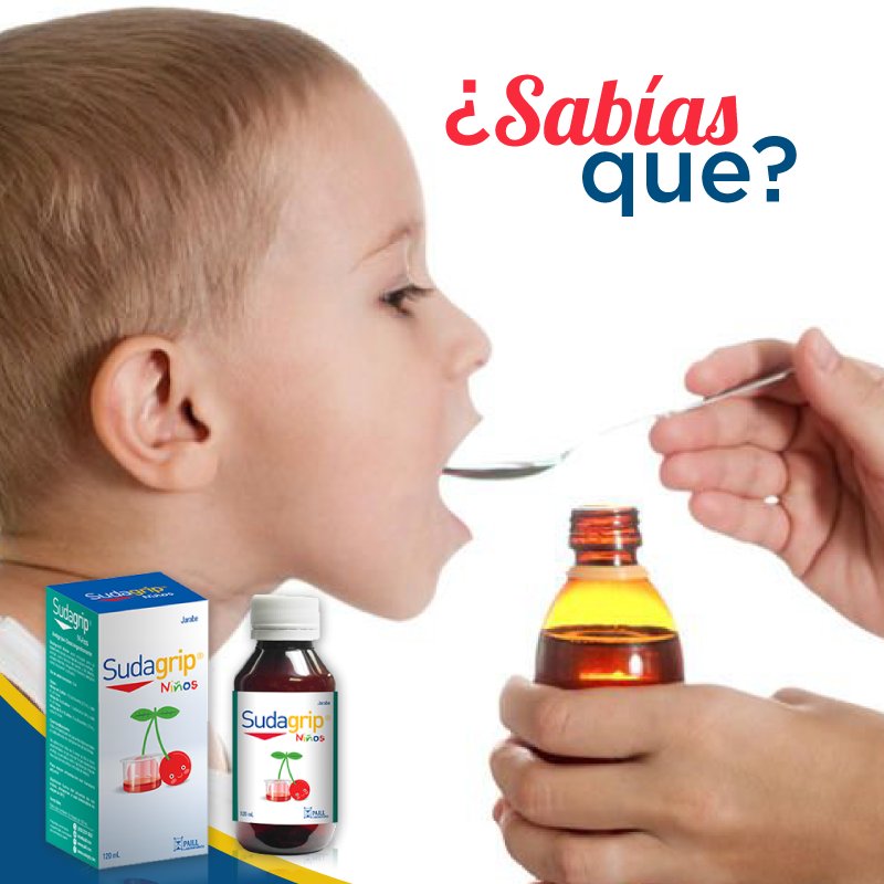 Sudagrip Niños tiene un  sabor que les gustará a los pequeños del hogar.
Consulta a tu médico.