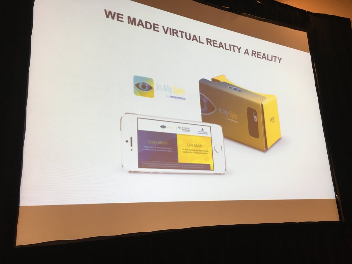ritters90's tweet photo. Hmm Google Cradboard VR solution to showcase what a patient suffers through with a retina disease #DigPharm https://t.co/aTzZRBp1UD