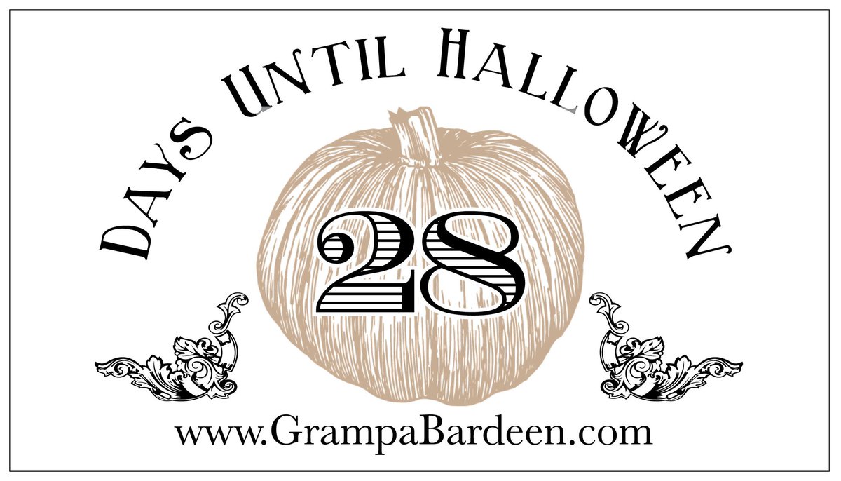 GrampaBardeen's tweet photo. There are 28 days until Halloween! Have you bought your candy yet? https://t.co/o6gw9Thr7N