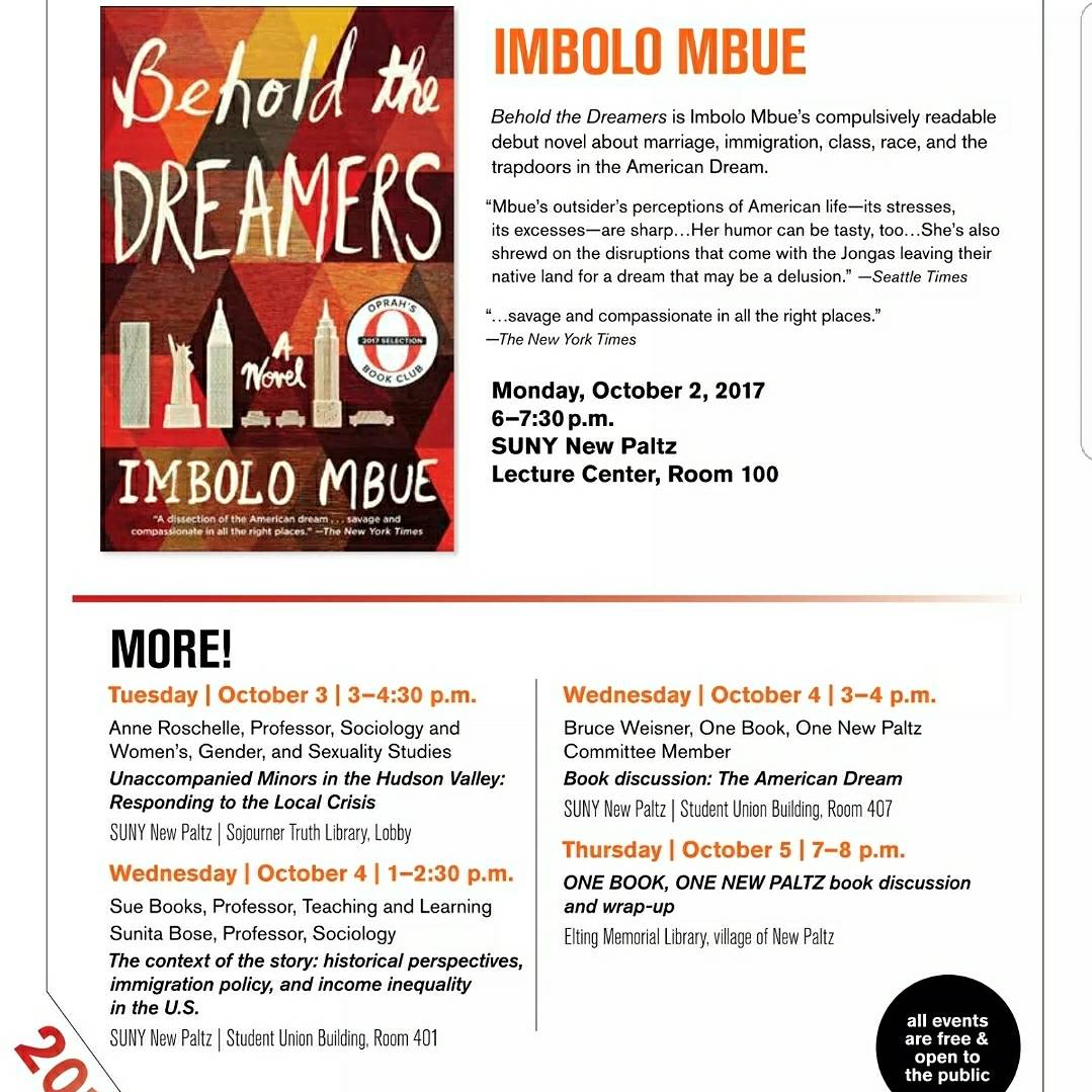 sunynplibrary's tweet photo. What an incredible kick-off event w/ Imbolo Mbue, author of Behold the Dreamers! Keep the convo going!

#npsocial #nplibrary @randomhouse https://t.co/d2OURJppw4