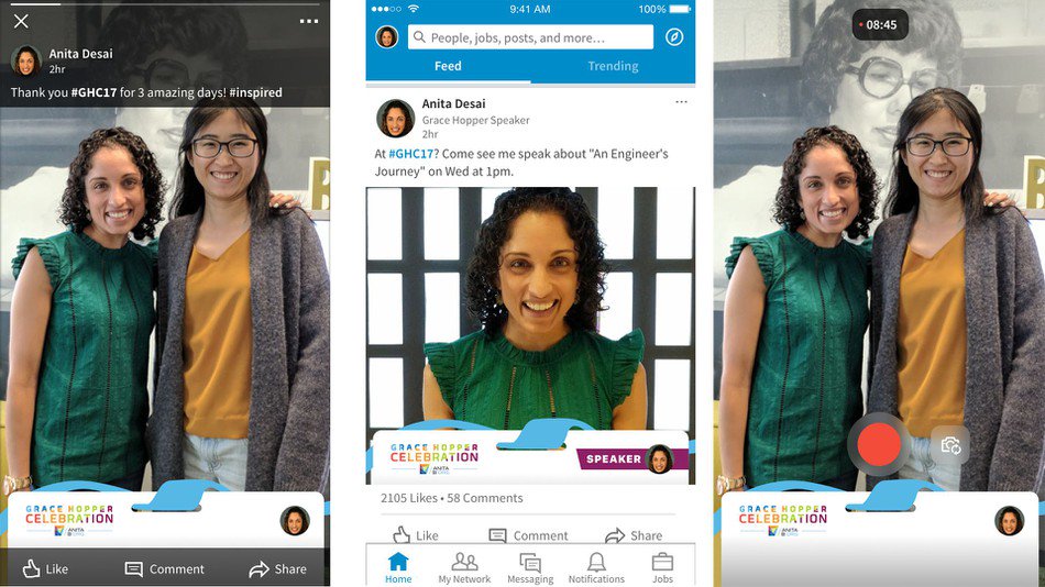LinkedIn is rolling out Snapchat-style geofilters for events and conferences: on.mash.to/2xQVKJU