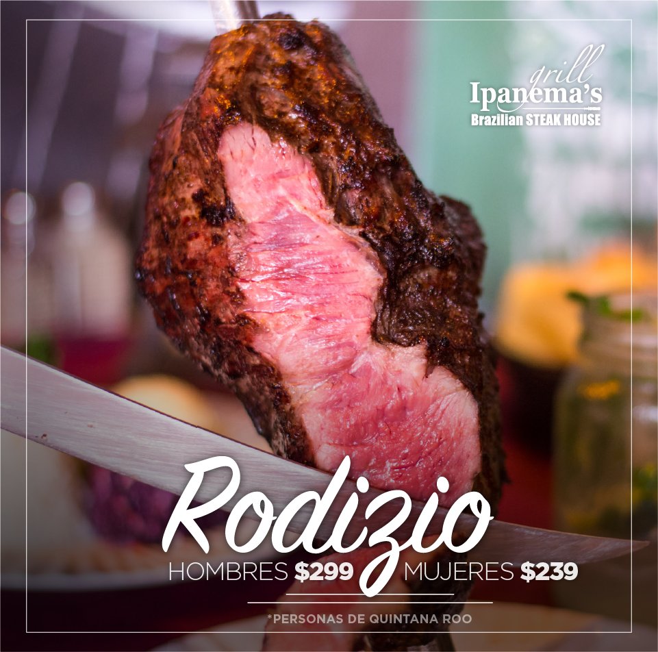 IpanemasGrill's tweet photo. Si eres de Quintana Roo, tenemos precios especiales para ti. 
No hay pretexto, ven a comer delicioso al paraíso de la carne.

#IpanemasGrill https://t.co/IQvYk9kCcg