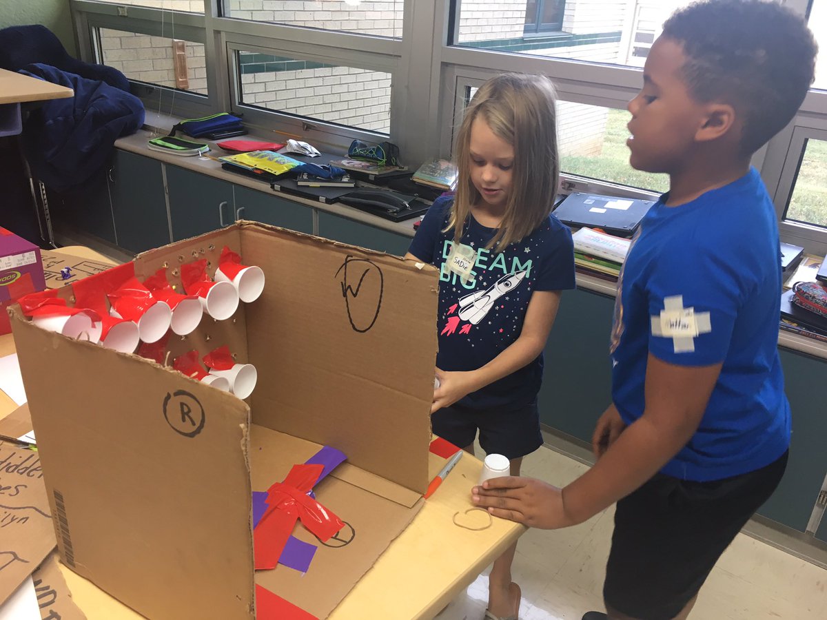 btsssmart's tweet photo. Students using the engineering process to create carnival games to demonstrate force and motion. #STEAMazing @jtsdnixa #3rdgradeSTEAM https://t.co/T6vA0u695a