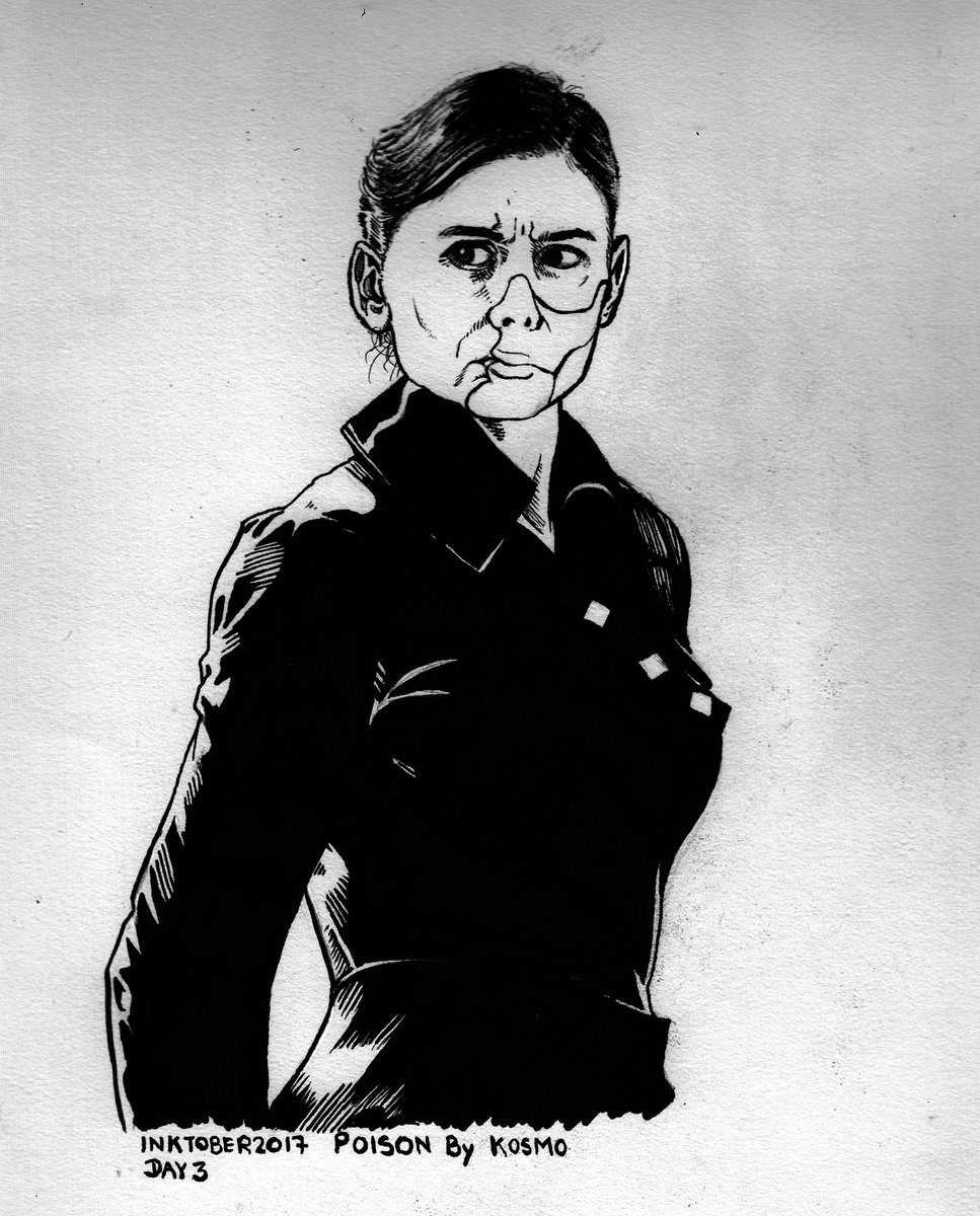 kevinkosmo's tweet photo. #inktober #inktober2017 #day3 #poison #doctorpoison from #WonderWoman by @kevinkosmo https://t.co/39nVxPfVR3