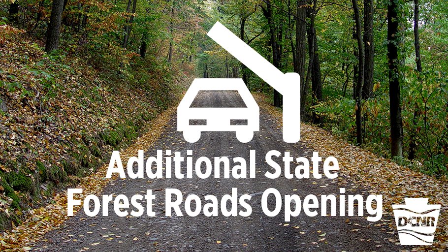 DCNRnews's tweet photo. More than 540 mi. of additional #PaStateForest roads open to hunters, hikers, others β https://t.co/bVoJD4t3EP #GetOutdoorsPA #FallinPA https://t.co/UVRdXUwBBV