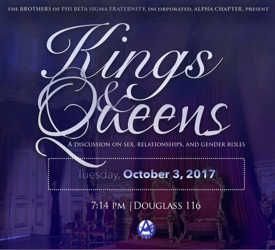 HowardSigmas's tweet photo. #ExperienceTheDynasty #SigmaWeek2017 Join us TODAY as we collaboratively discuss sex, relationships and gender roles. Attire is Casual! ๐ค๐ฟ https://t.co/awWJCpuO0p
