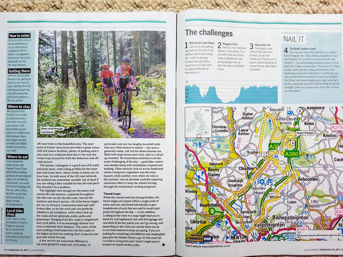 Latest <a href="/cyclingweekly/">Cycling Weekly</a> with @JustEventsLtd #HaldonHeroic #cycling #Devon