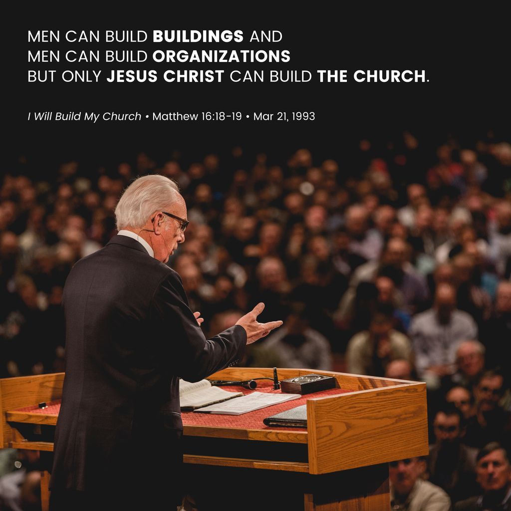 shepconf's tweet photo. A timeless truth from Pastor John MacArthur's sermon, I Will Build My Church, from Matthew 16:18-19. #IWillBuildMyChurch #ShepCon https://t.co/xj8mHeDlkb