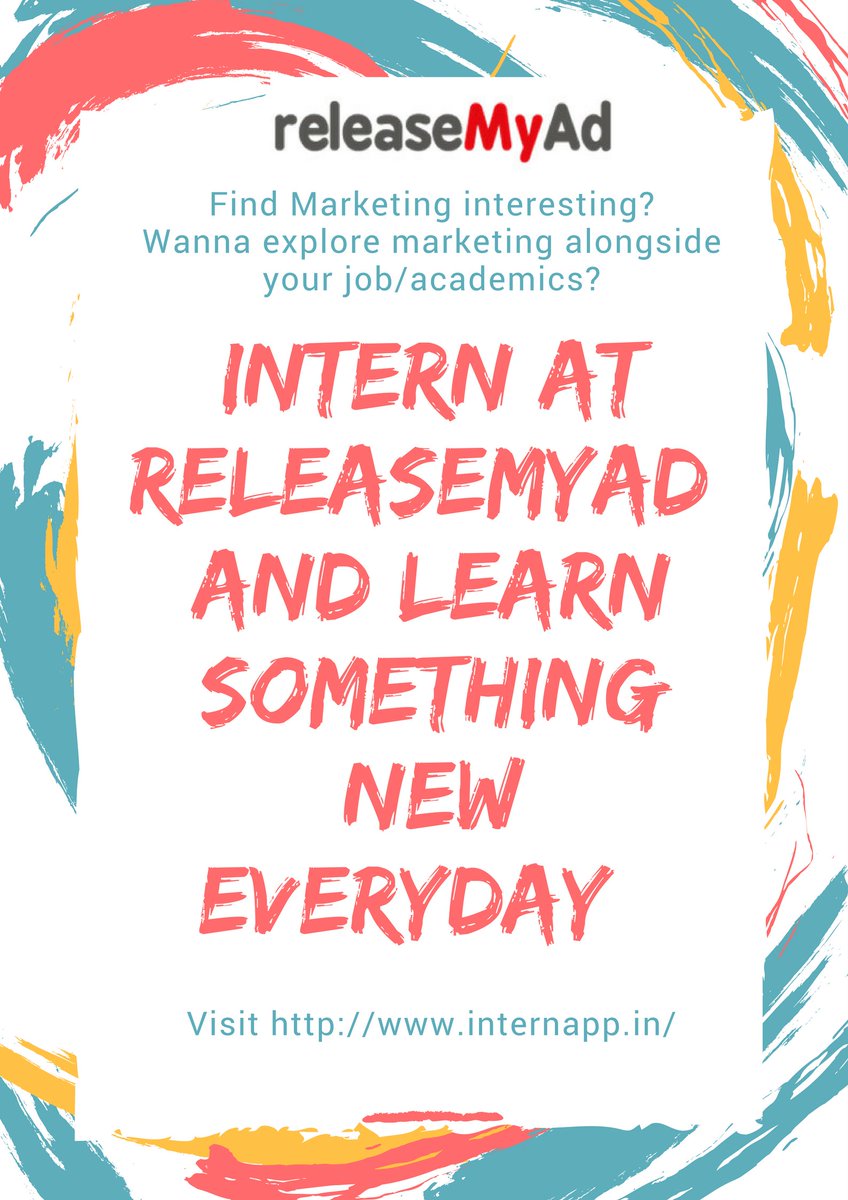 meghna2395's tweet photo. #releaseMyAd #onlineinternship https://t.co/4xVWOlSt2u