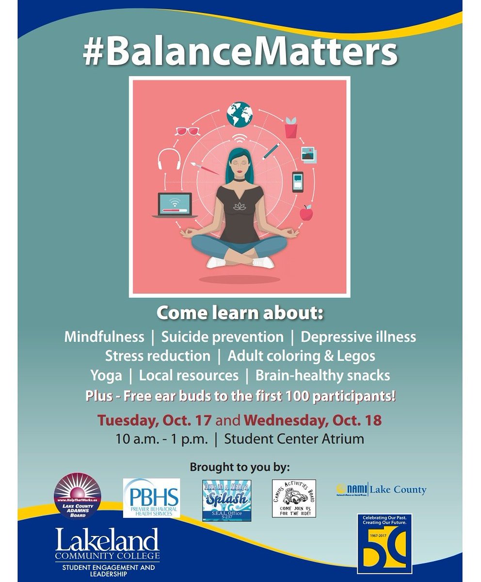 The #BalanceMatters Fair will be held on October 17 & 18 in the Student Center Atrium. Don't miss out!