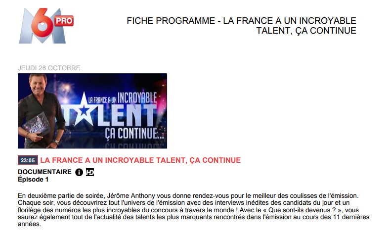 La France a un incroyable talent - Demi-Finale 01 - Jeudi 16 novembre - M6 DLOok0AW4AAqAlp
