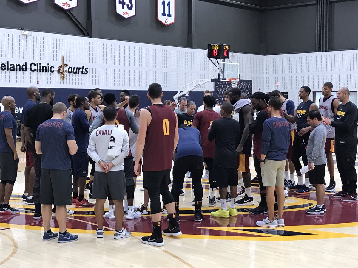 NBA's tweet photo. 1-2-3 Together! #CavsAllAccess https://t.co/GnQtWHlOnN