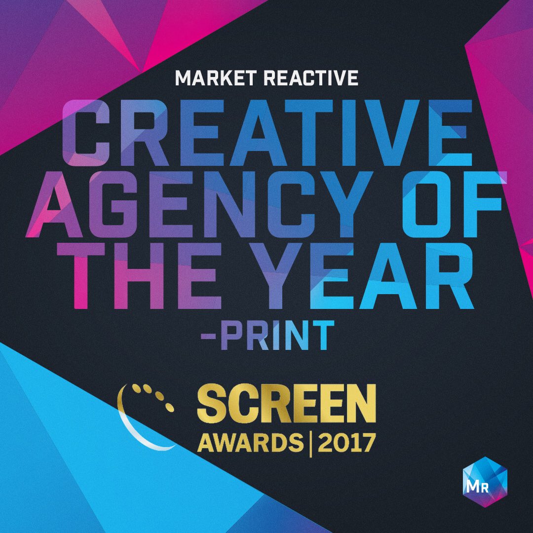 Woo-hoo. We’ve been nominated for a @ScreenAwards award. ‘Creative Agency of the Year’. 🏆 #screenawards2017 #screenawards #designagency
