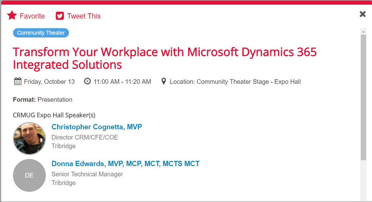 edwardsdna's tweet image. Don&apos;t miss @ccognetta &amp;amp; me 10/13  @CRMUG Summit,  Transform your Workplace w @MSFTDynamics365  &amp;amp; Integrated Solutions . #GetDigitized